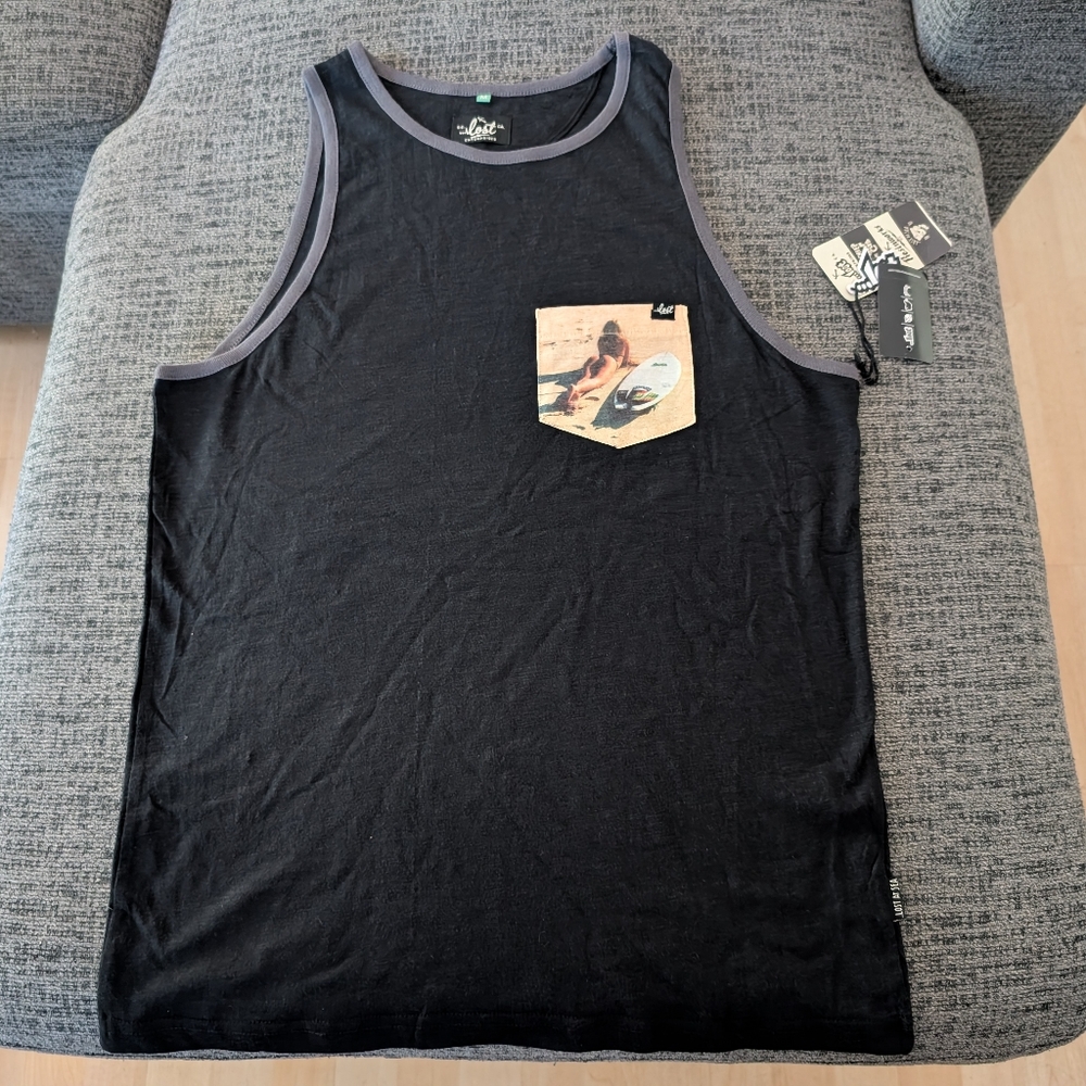 Lost Summer Daze Pocket Tank Top S